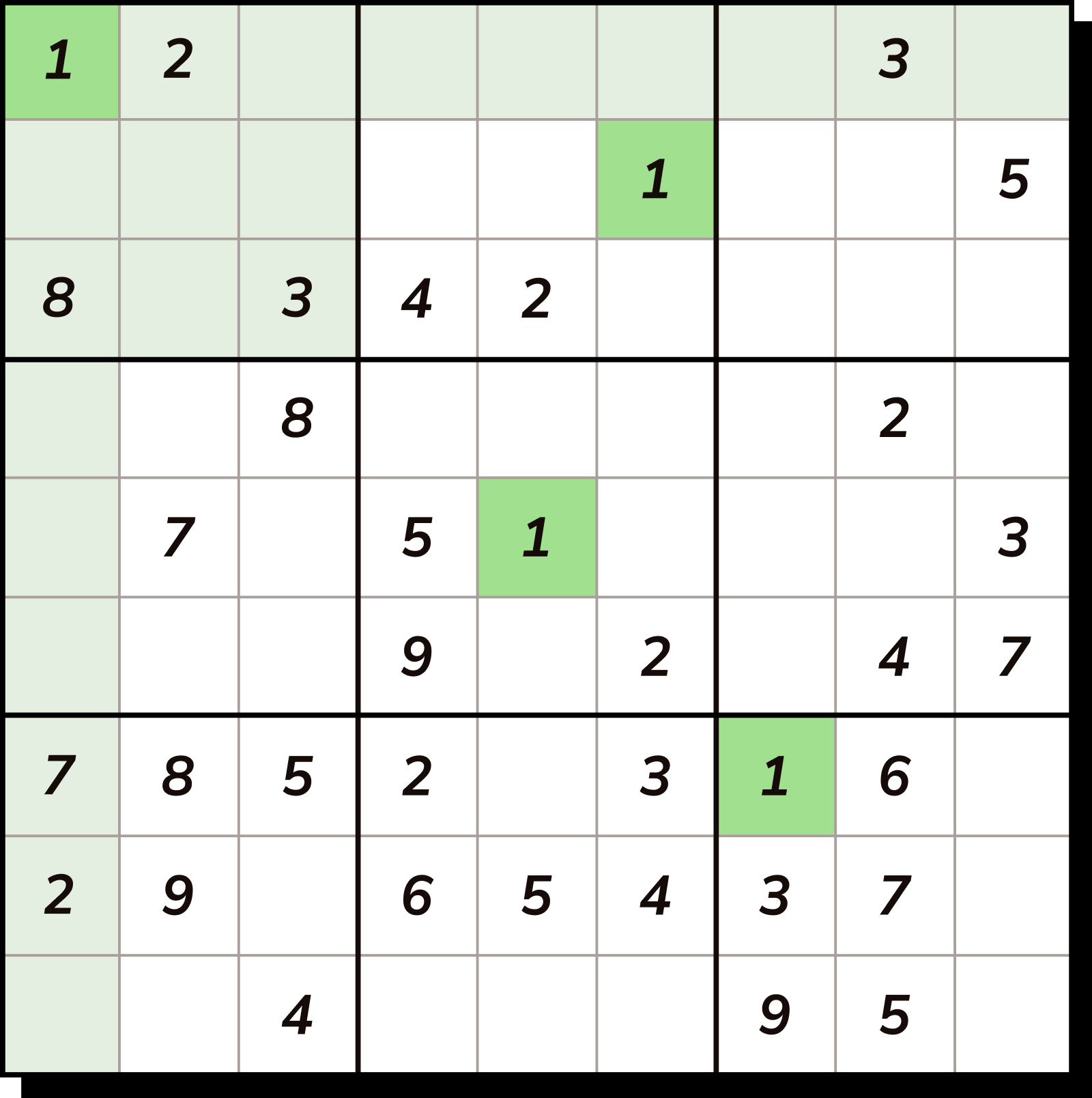 Pantalla de éxito del rompecabezas de conquista de Sudoku
